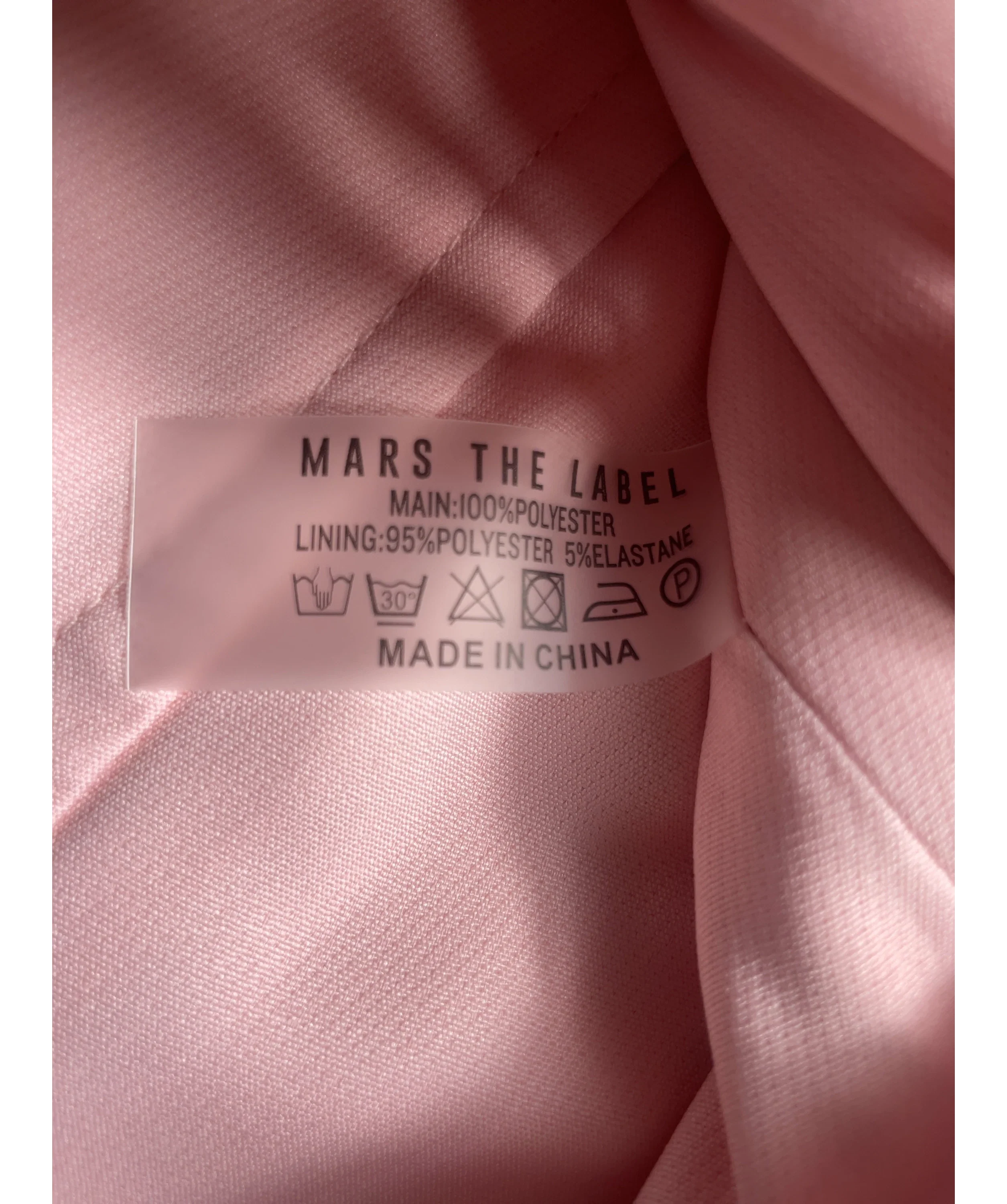 Mars the Label Pink The Everly Lace Up Corset Top Baby Pink, size UK 14 — label