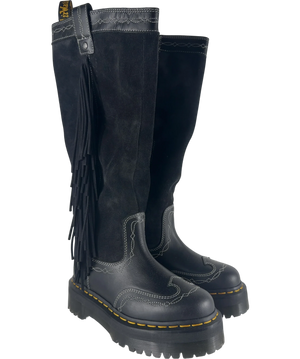 Dr Martens Black Desert Rodeo Quad Hi Knee High Boots UK 5 EU 38