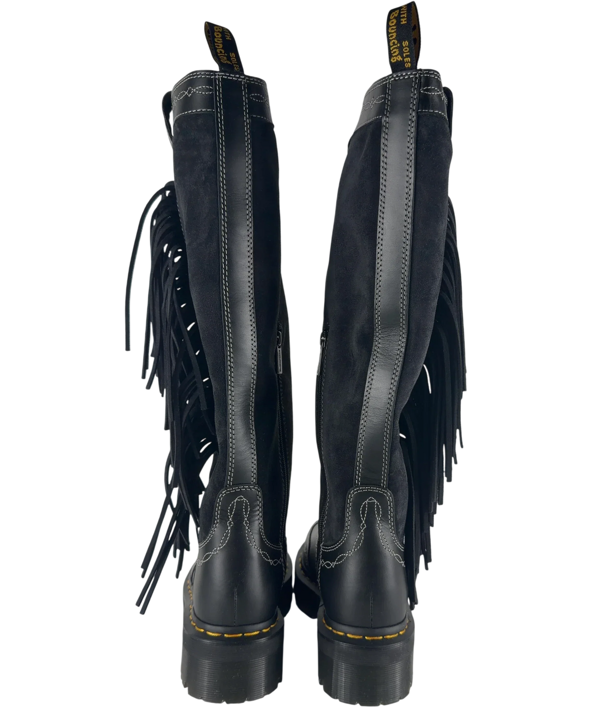 Dr Martens Black Desert Rodeo Quad Hi Knee High Boots, size UK 5 EU 38 👠 — back