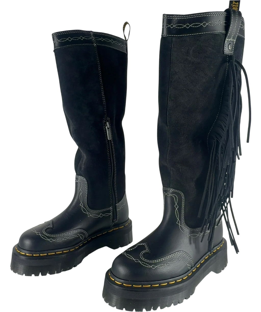 Dr Martens Black Desert Rodeo Quad Hi Knee High Boots UK 5 EU 38 — Side (both)