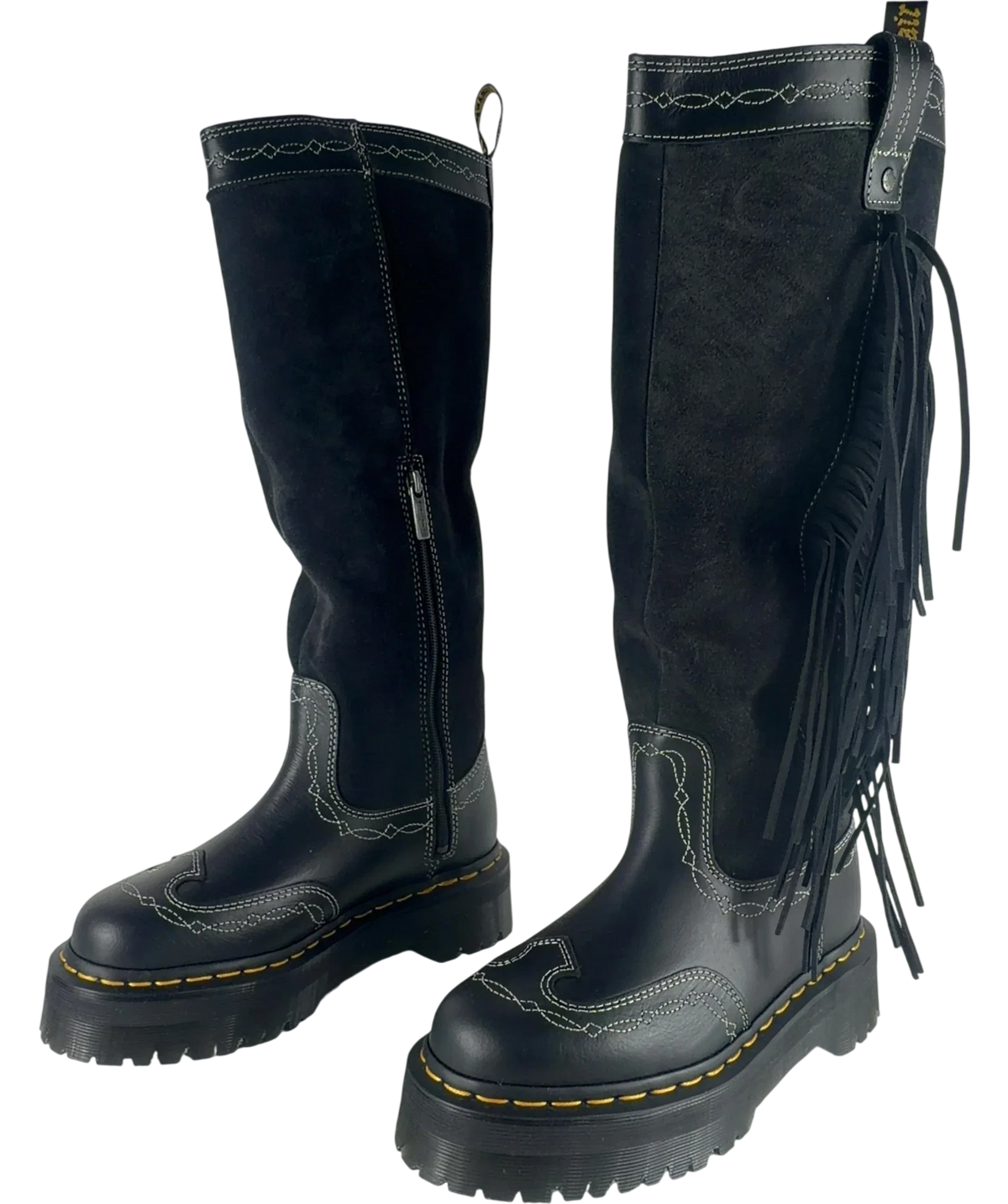 Dr Martens Black Desert Rodeo Quad Hi Knee High Boots UK 5 EU 38 — Side (both)