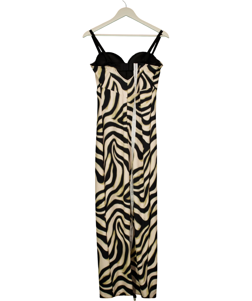 A VINTAGE FIT Cream CREAM MIX Bodycon Dress Swirl, size UK XL — back