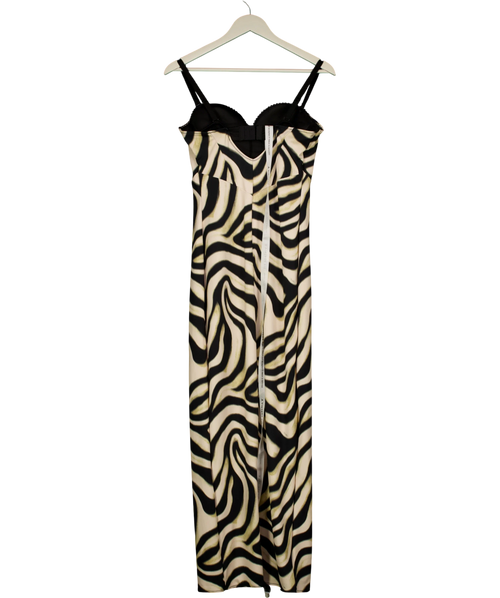 A VINTAGE FIT Cream CREAM MIX Bodycon Dress Swirl, size UK XL — back