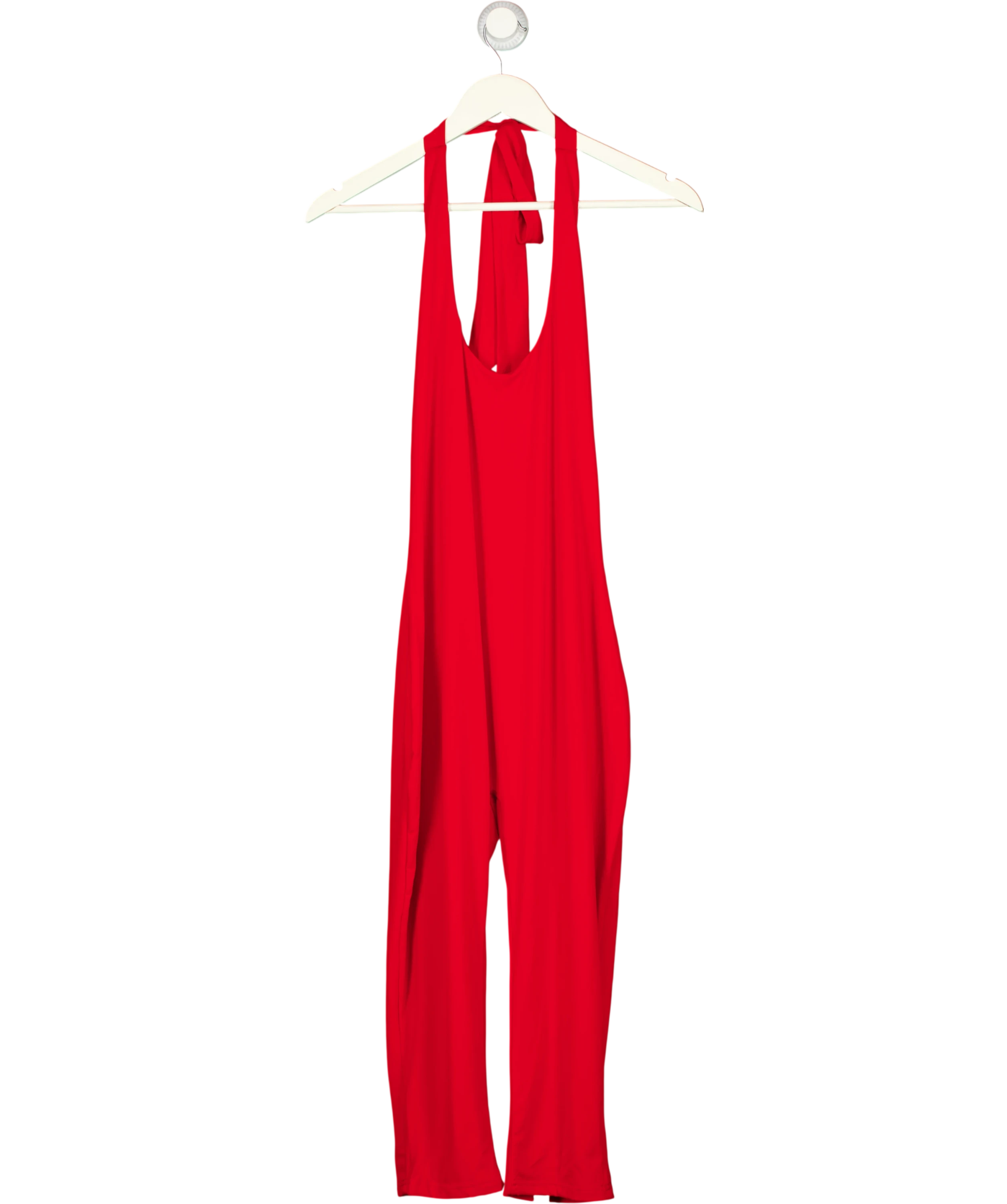 Mars the Label Red The Sandra CORSET WAIST Capri Jumpsuit in Bright Red, size UK 16 — front