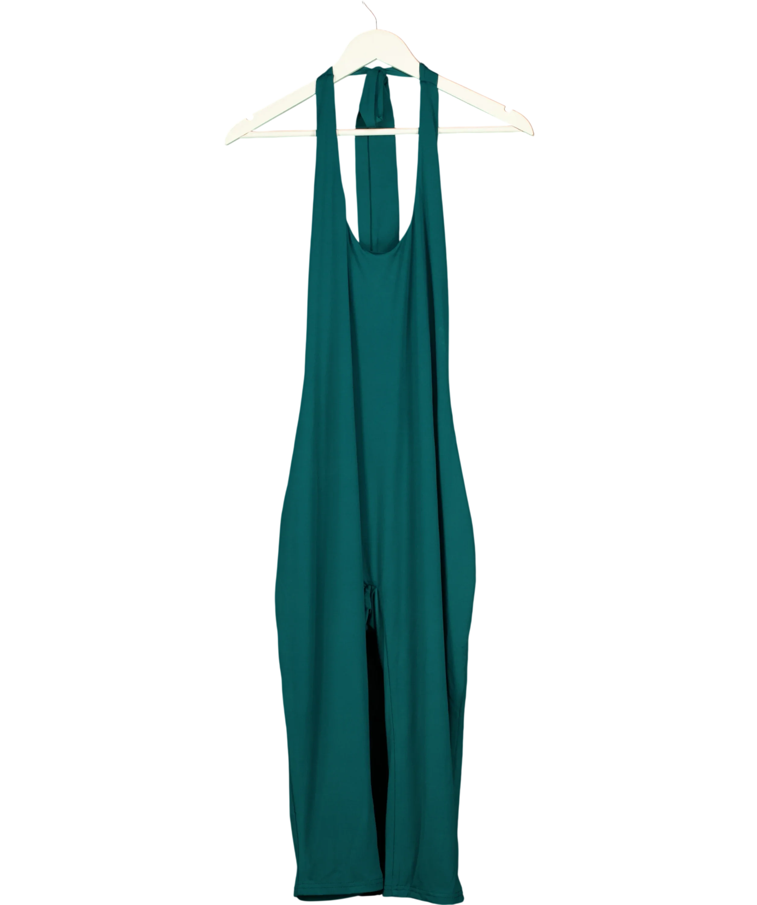 Mars the Label Green The Sandra Corset Waist Capri Jumpsuit In TEAL GREEN, size UK 18 — front