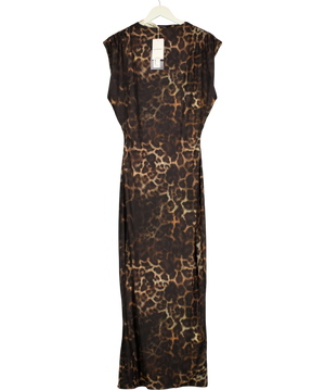 Mars The Label Sandra Leopard Mesh Dress UK 16