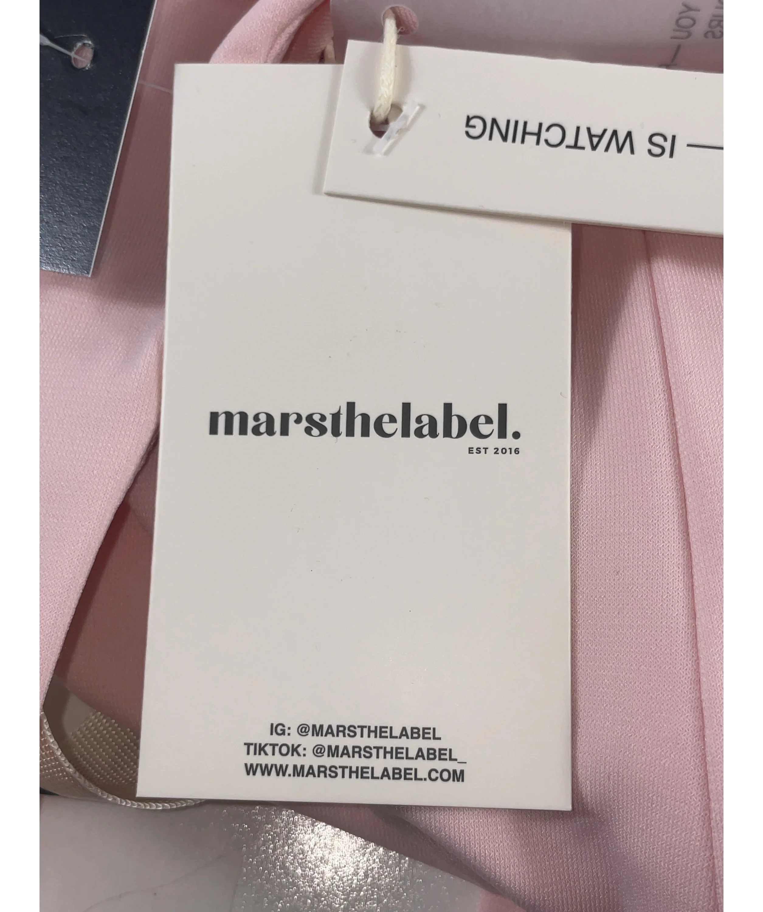Mars the Label Pink The Sandra Capri Jumpsuit in Pink, size UK 18 — detail
