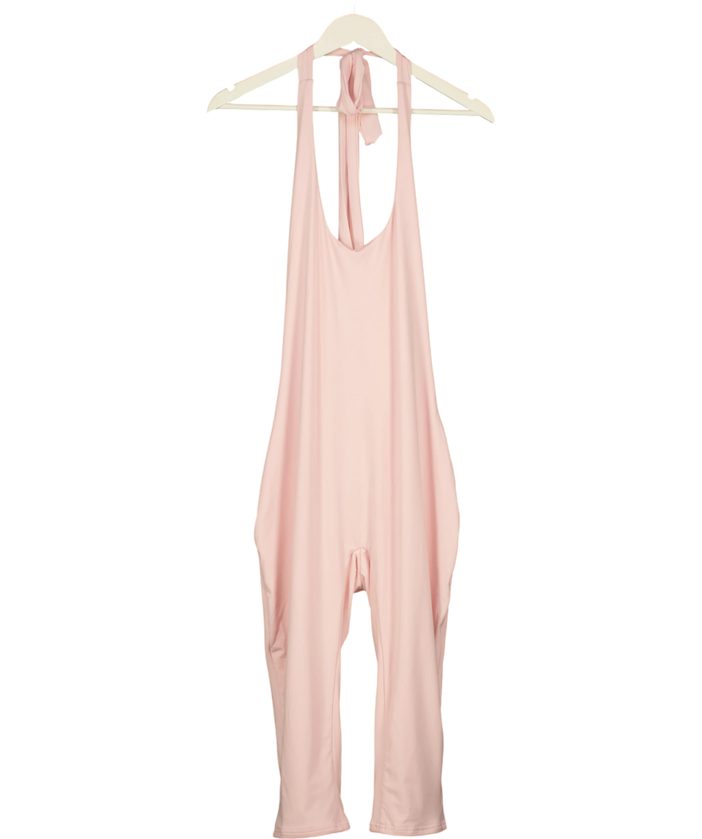 Mars the Label Pink The Sandra Capri Jumpsuit in Pink, size UK 18 — front