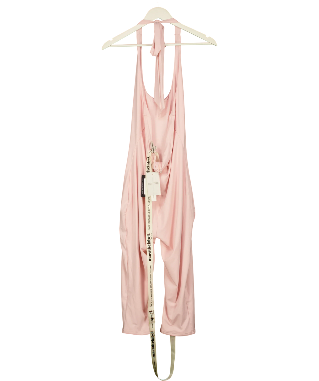Mars the Label Pink The Sandra Capri Jumpsuit in Pink, size UK 18 — back