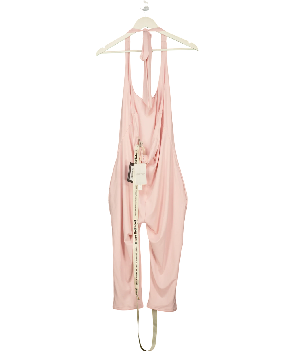 Mars the Label Pink The Sandra Corset Waist Capri Jumpsuit In PINK, size UK 16 — back