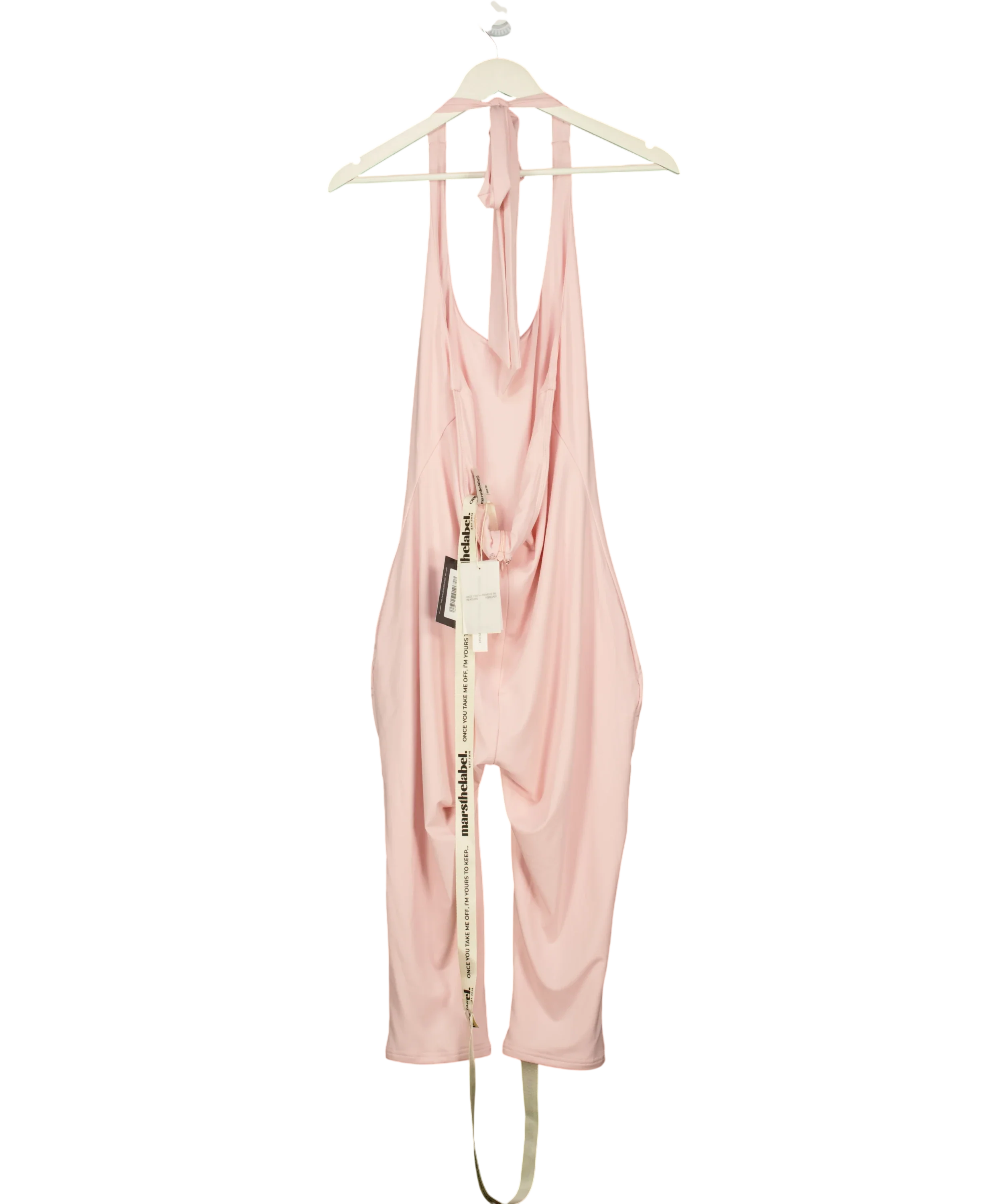 Mars the Label Pink The Sandra Corset Waist Capri Jumpsuit In PINK, size UK 16 — back