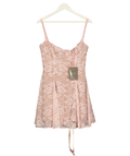 House of CB Pink Alice Perfectly Pink Lace Mini Dress L+, size UK L — front