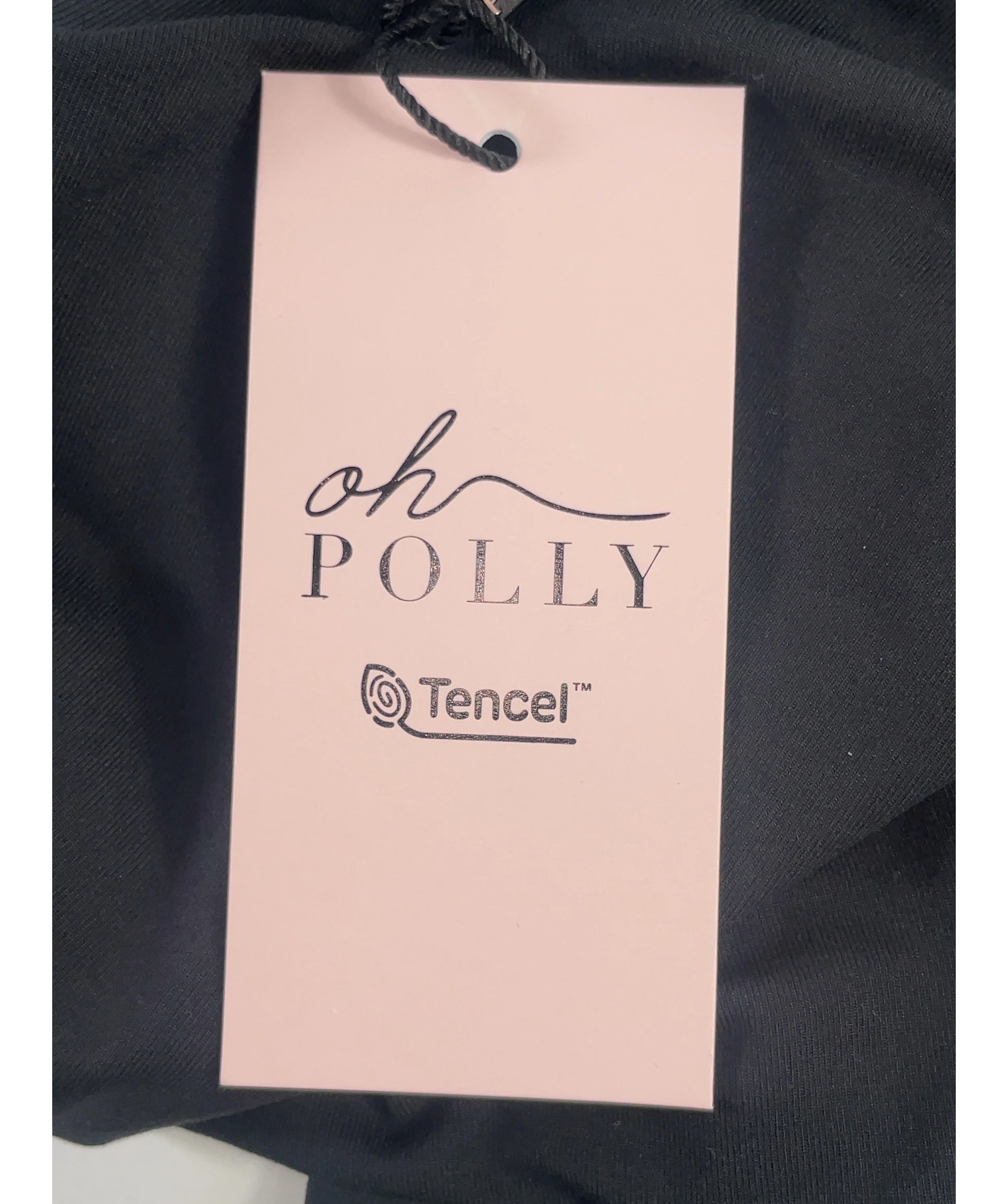OH POLLY Black Calla Modal Lace-Trim Capri Jumpsuit Black, size UK XL — detail