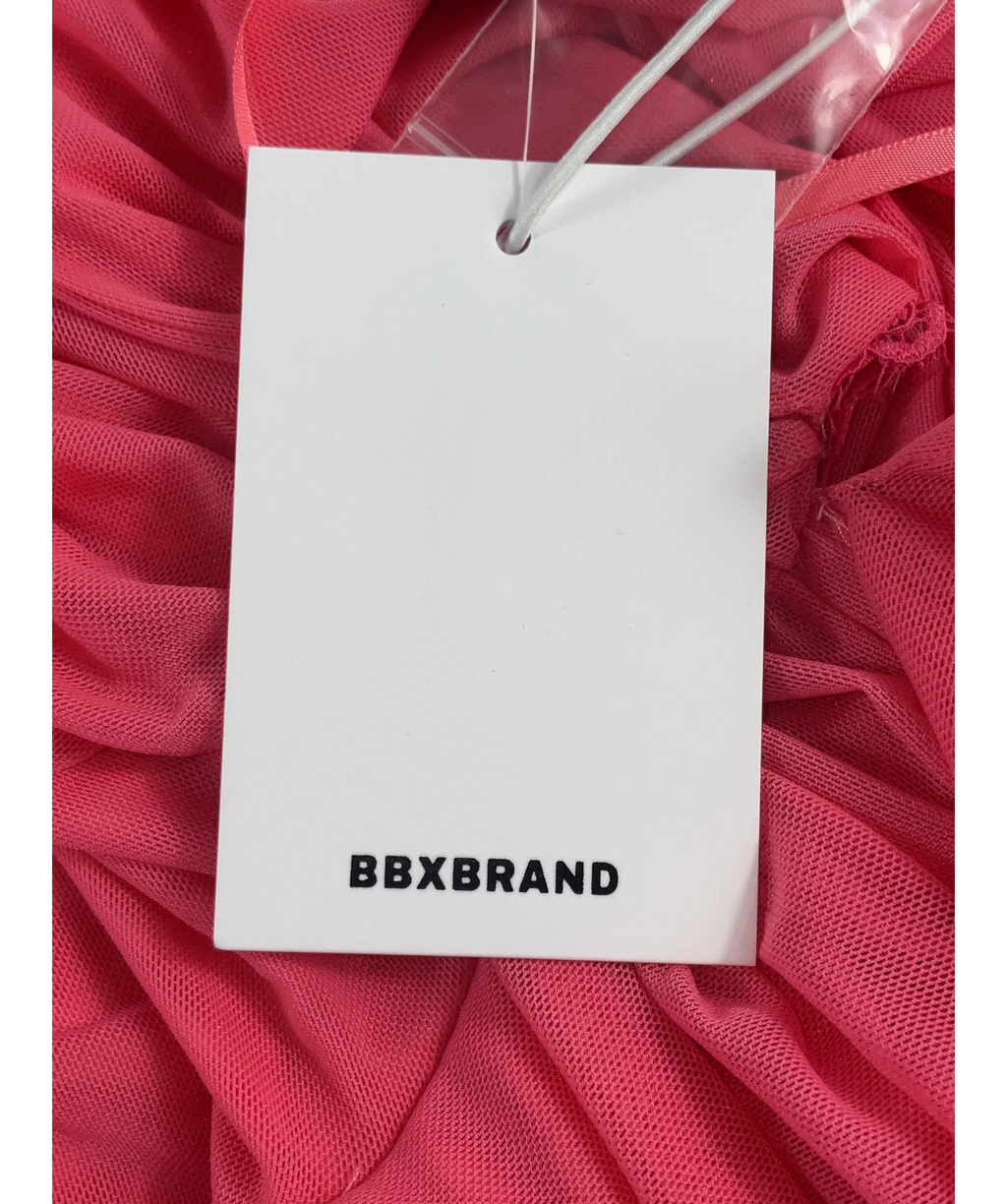 BBX BRAND Pink Rayani Pink Guava Halter Dress, size UK 18 — detail