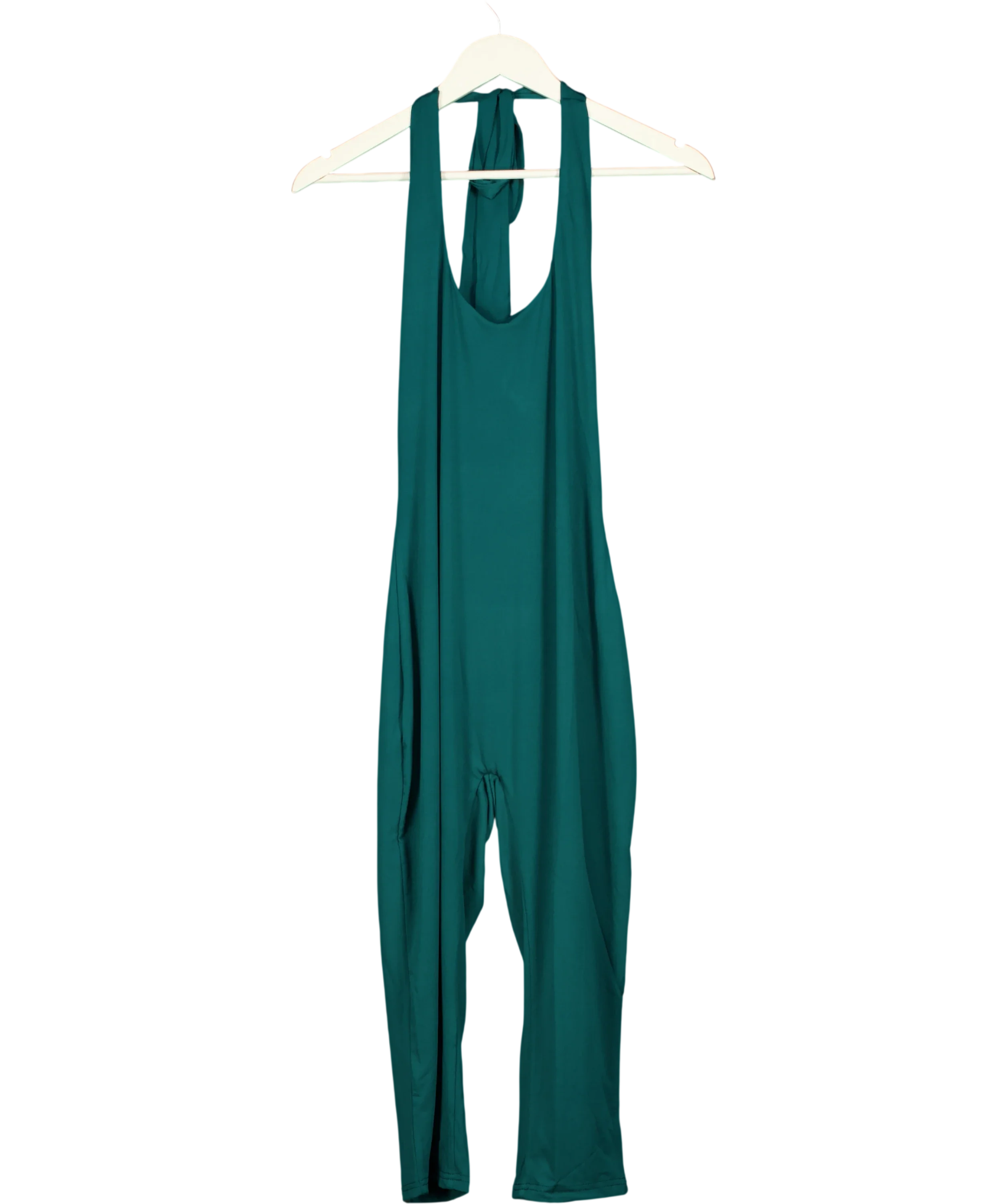 Mars the Label Green The Sandra Corset Waist Capri Jumpsuit In Teal Green, size UK 16 — front