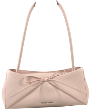 Charles & Keith Hazel Bow Panelled Shoulder Bag Pink