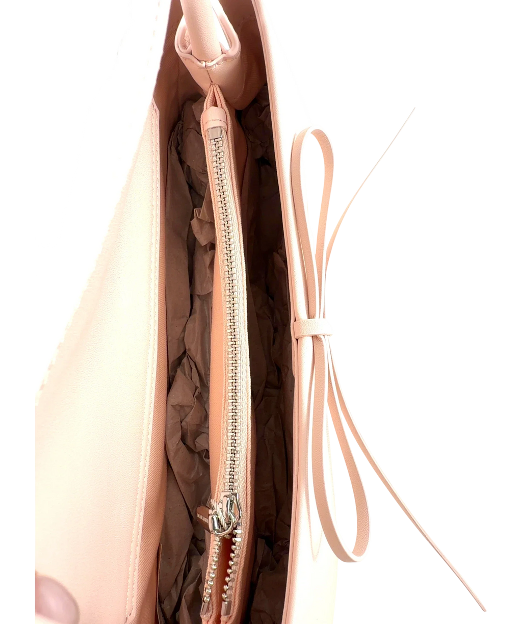 Charles & Keith Pink Hazel Bow Panelled Shoulder Bag — detail