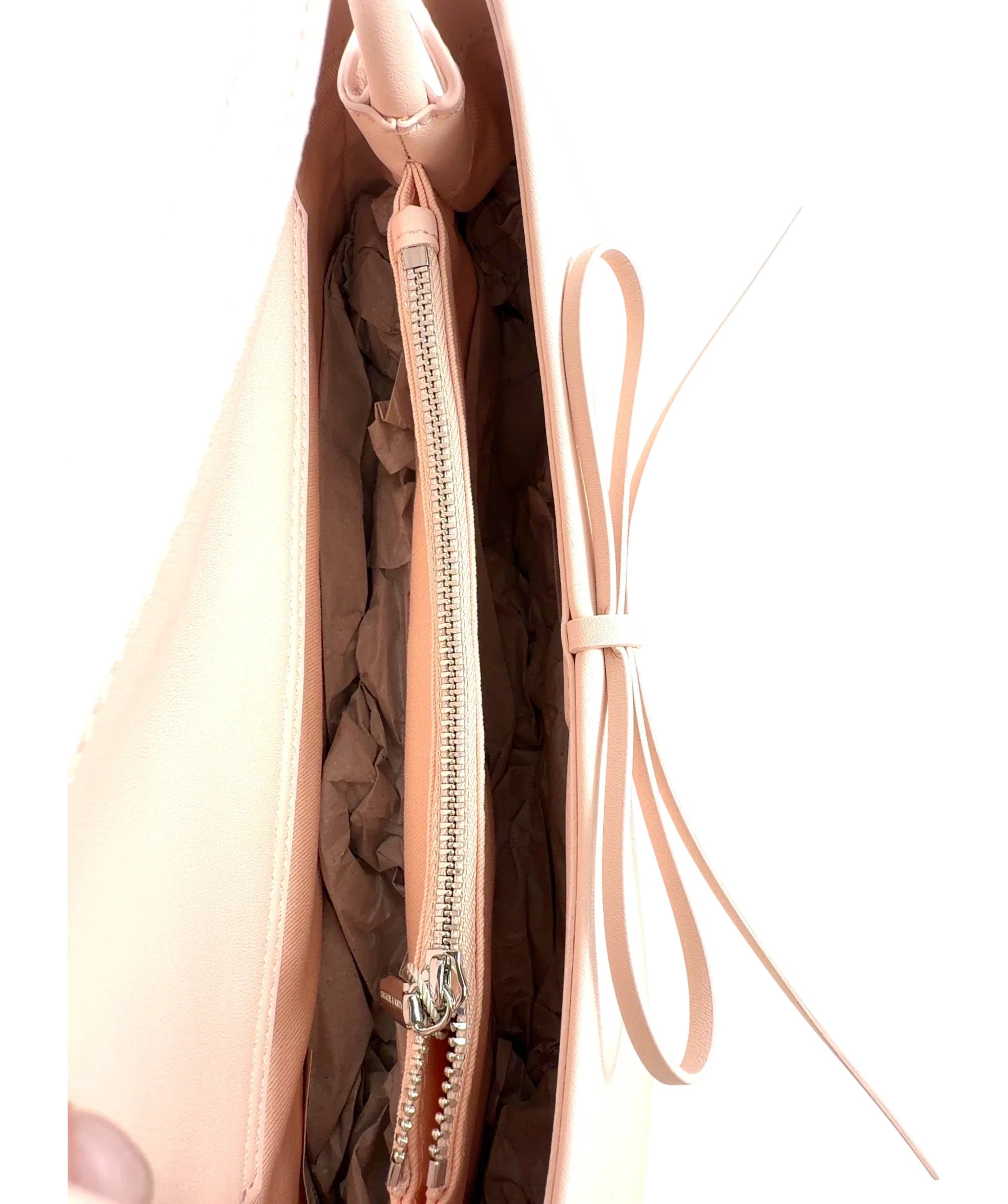 Charles & Keith Pink Hazel Bow Panelled Shoulder Bag — detail