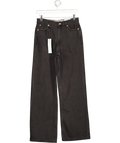 River Island Black High Waisted Relaxed Straight Leg Jeans UK XS