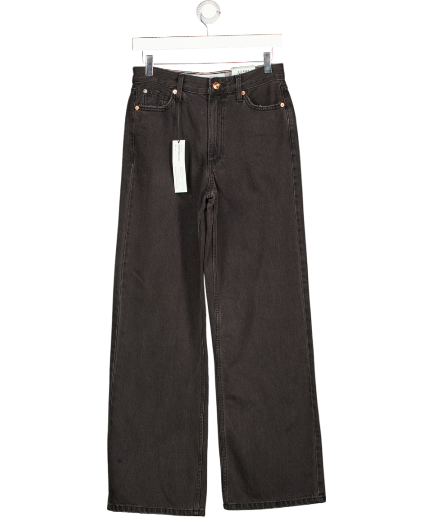 River Island Black High Waisted Relaxed Straight Leg Jeans UK XS