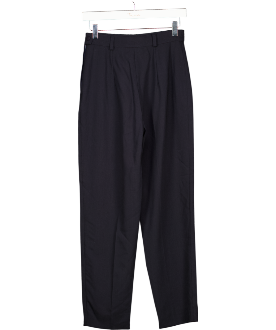 Max&co Black Slim Fit Tailored Wool Trousers UK 12