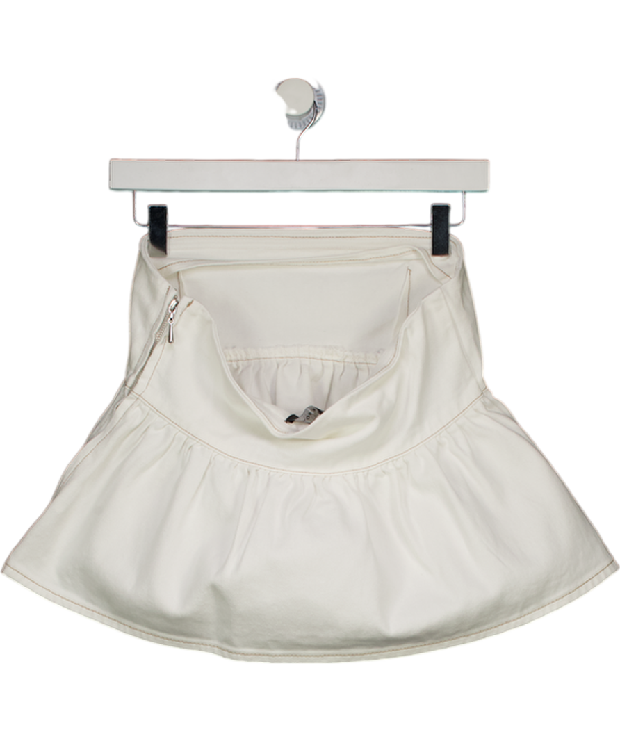 WHITE FOX White Dedicated To Growth Denim Bandeau Top UK XS