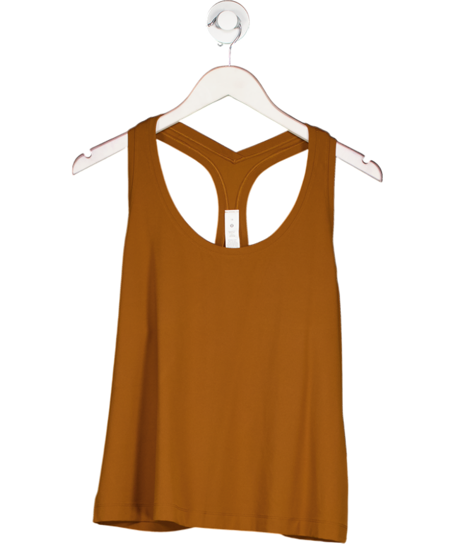 Lululemon Brown Cool Racerback Short Tank Top Nulu UK 18