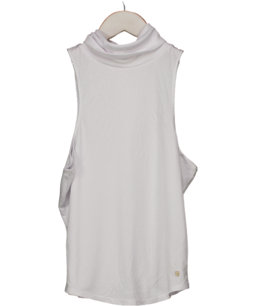 REISS Francesca Atelier Lace-knit High-neck Bodysuit In Taupe Brown UK XS