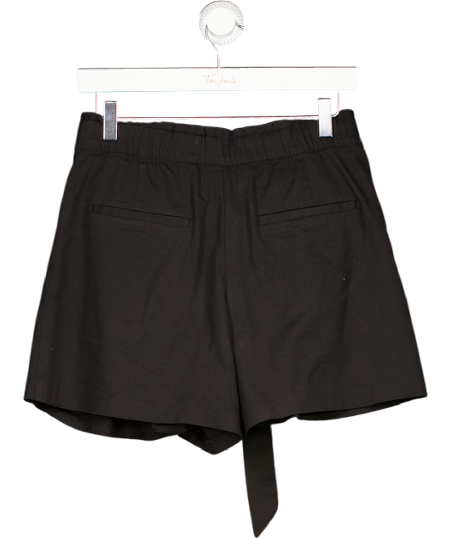 ZARA Black Baggy Paper Bag Corduory Shorts UK 12