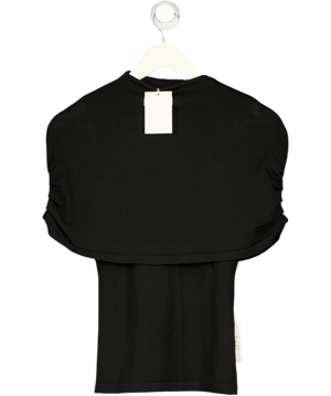 PRETTY LAVISH Black Adhara Knitted Poncho Top UK XS