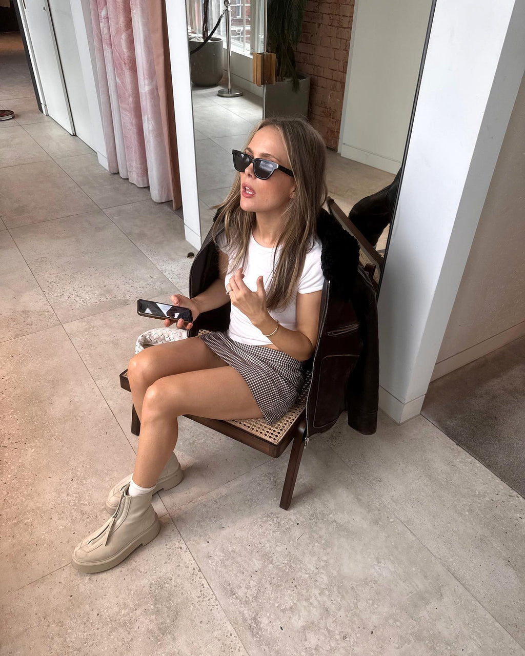 THE ROW Beige Zipped 1 Leather Ankle Boots UK 2 EU 35 👠