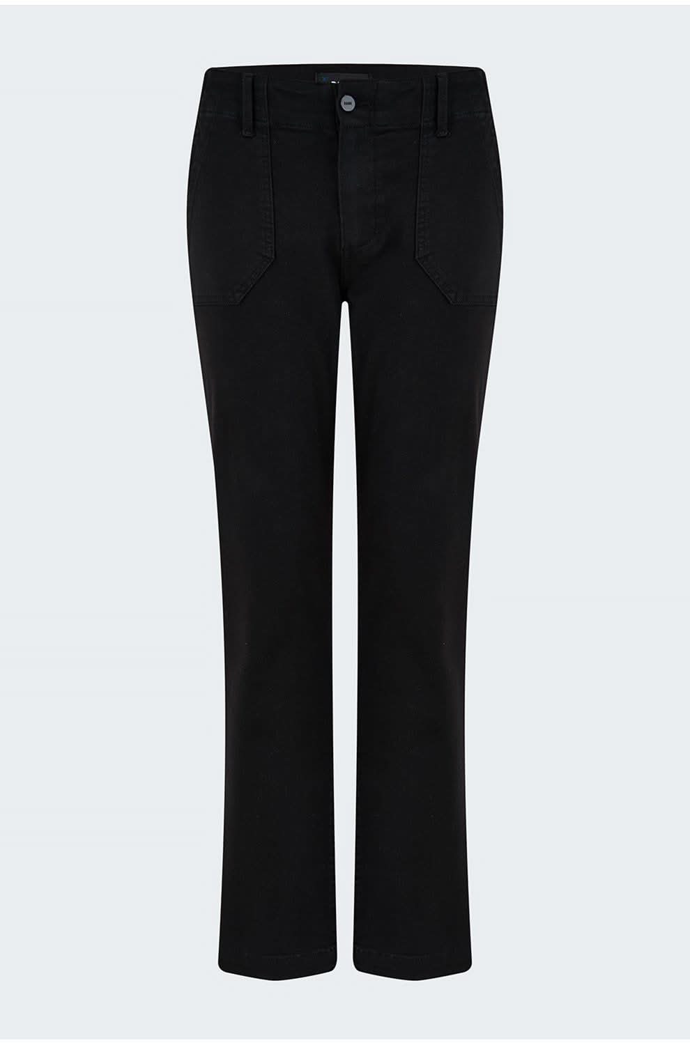 Paige Black mid-rise straight leg Mayslie Jeans UK W25