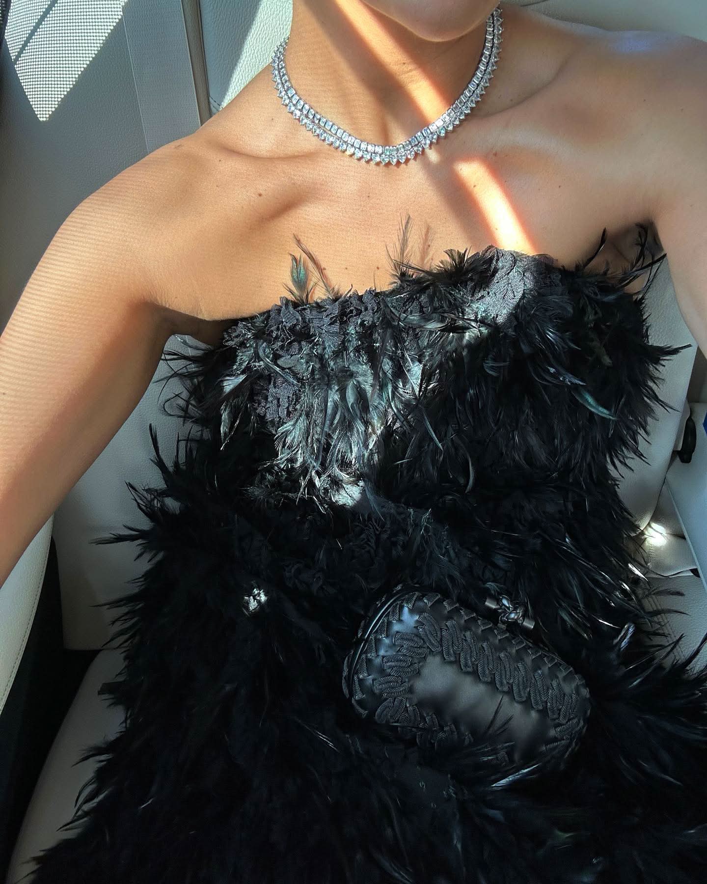 angelokatsapis Black Strapless Feathered Maxi Dress UK 12