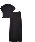 Meshki Black Maxi Dress UK XS