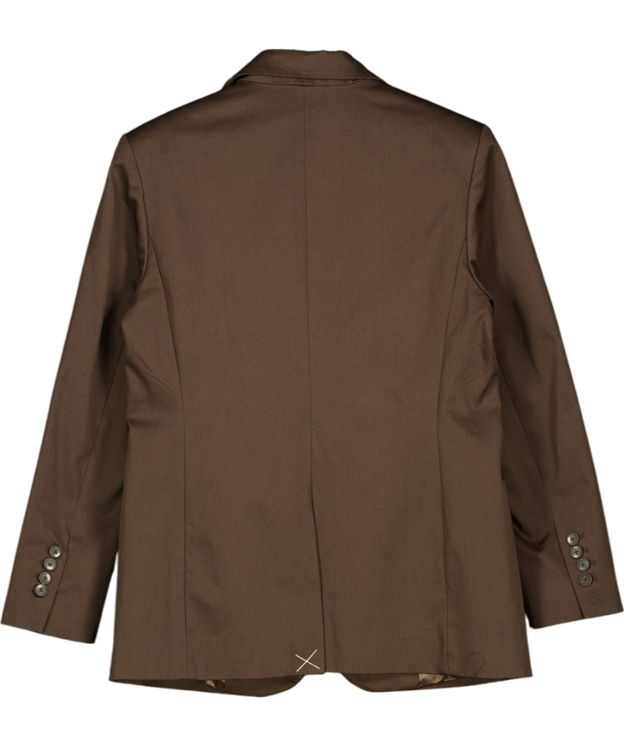 GROES. Brown 100% Italian Cotton The Erin Blazer UK XS