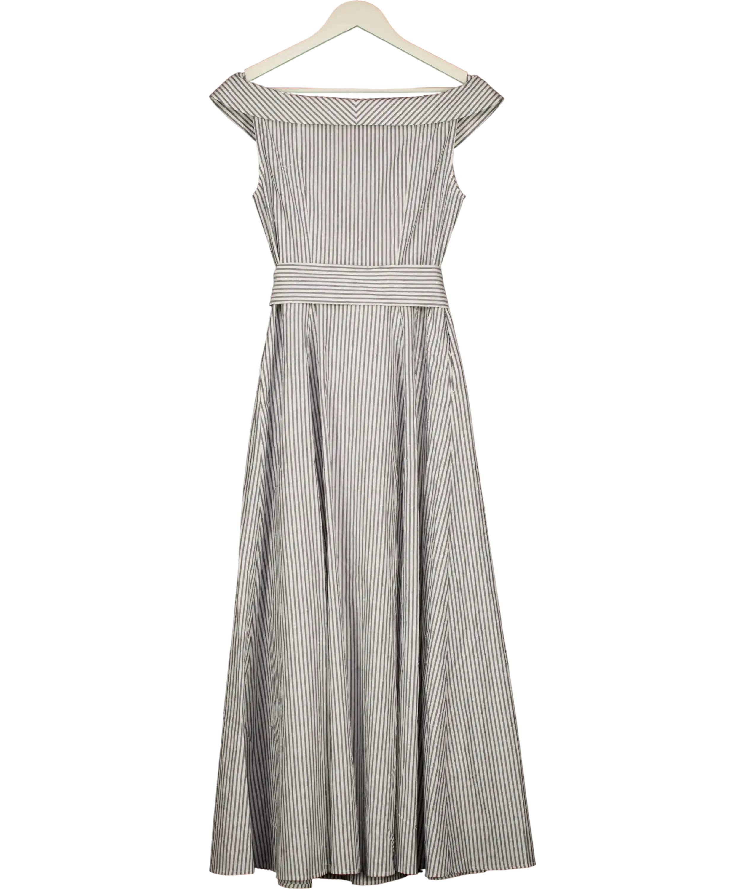 FABRIQUE X Erasmo Sanpaolo Blue And White Striped Maxi Dress Size 0 UK 6