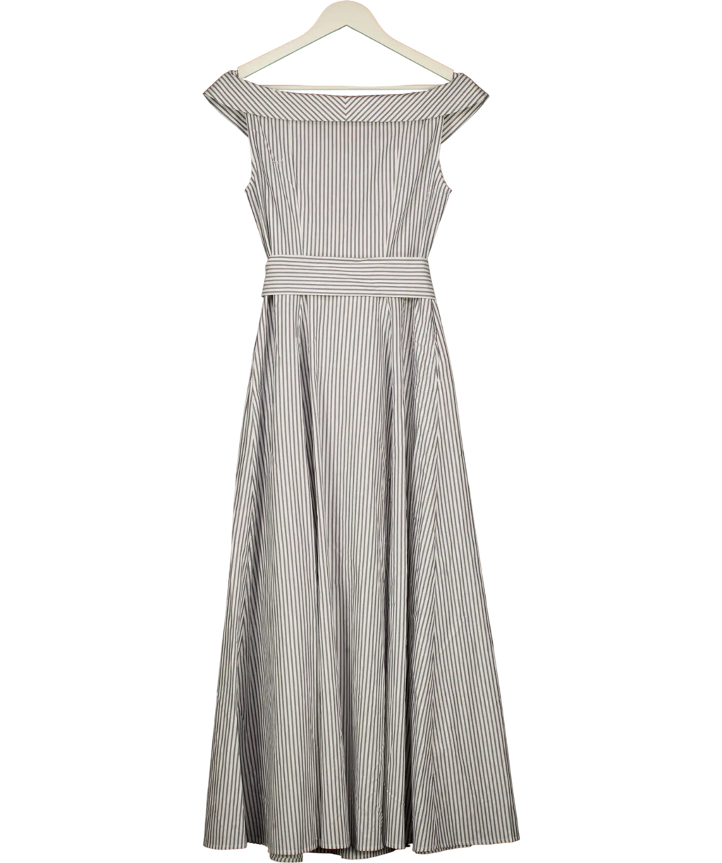 FABRIQUE X Erasmo Sanpaolo Blue And White Striped Maxi Dress Size 0 UK 6