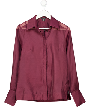 Karen Millen Purple Organdie Woven Shirt UK 8