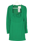 ROLAND MOURET Green Corset Inspired Cady Mini Dress UK 6