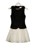 STONE COLD FOX X Revolve Hannah Mini Dress Black & White UK S
