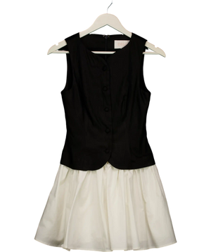 STONE COLD FOX X Revolve Hannah Mini Dress Black & White UK S