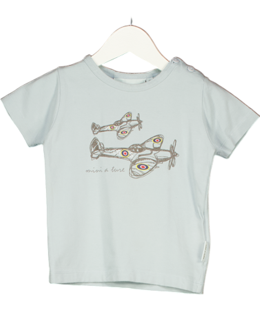 MINI A TURE Blue Cross Bow Plane T-shirt 12-18 Months