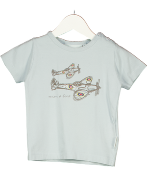 MINI A TURE Blue Cross Bow Plane T-shirt 12-18 Months