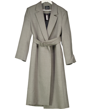 MANGO Grey Selection  Double-breasted Coat With Belt UK M
