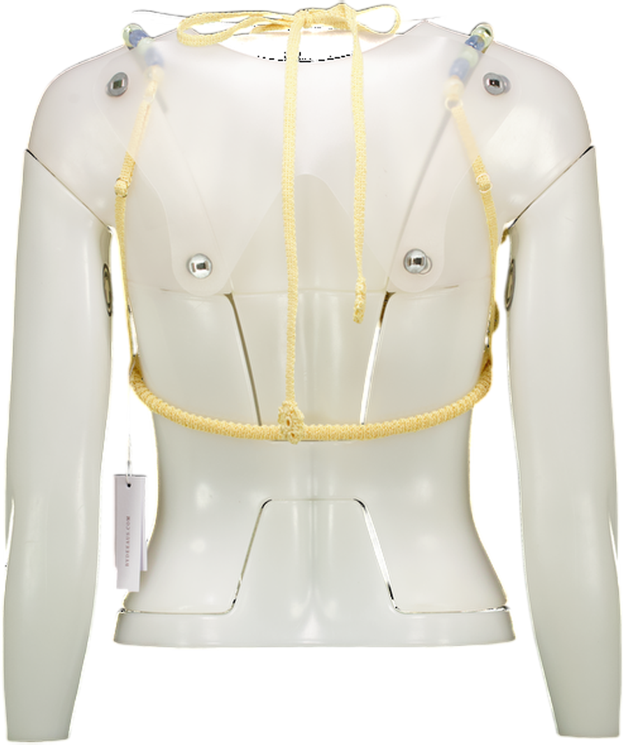 Bydee Yellow Nammos Crochet Bralette In Zesti UK XS/S