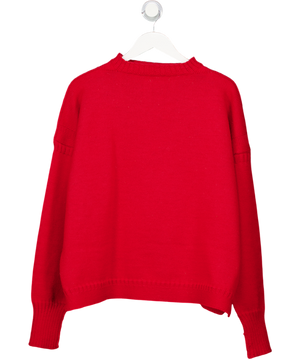 le tricoteur Tartan Red Rocquaine Guernsey Jumper - 50" Chest UK XXL