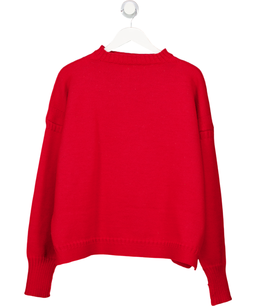 le tricoteur Tartan Red Rocquaine Guernsey Jumper - 50" Chest UK XXL