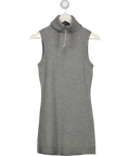 French Connection Grey Sleeveless Turtleneck Mini Dress UK XS