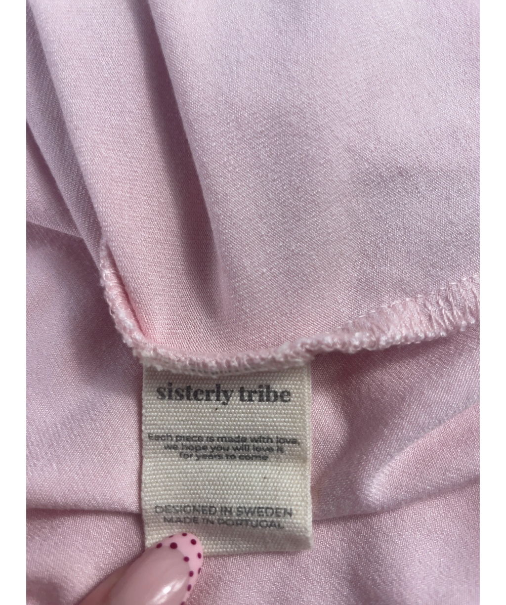SISTERLY TRIBE Pink Soft Ballet Wrap Top Ballet Slipper pink, size UK M — label