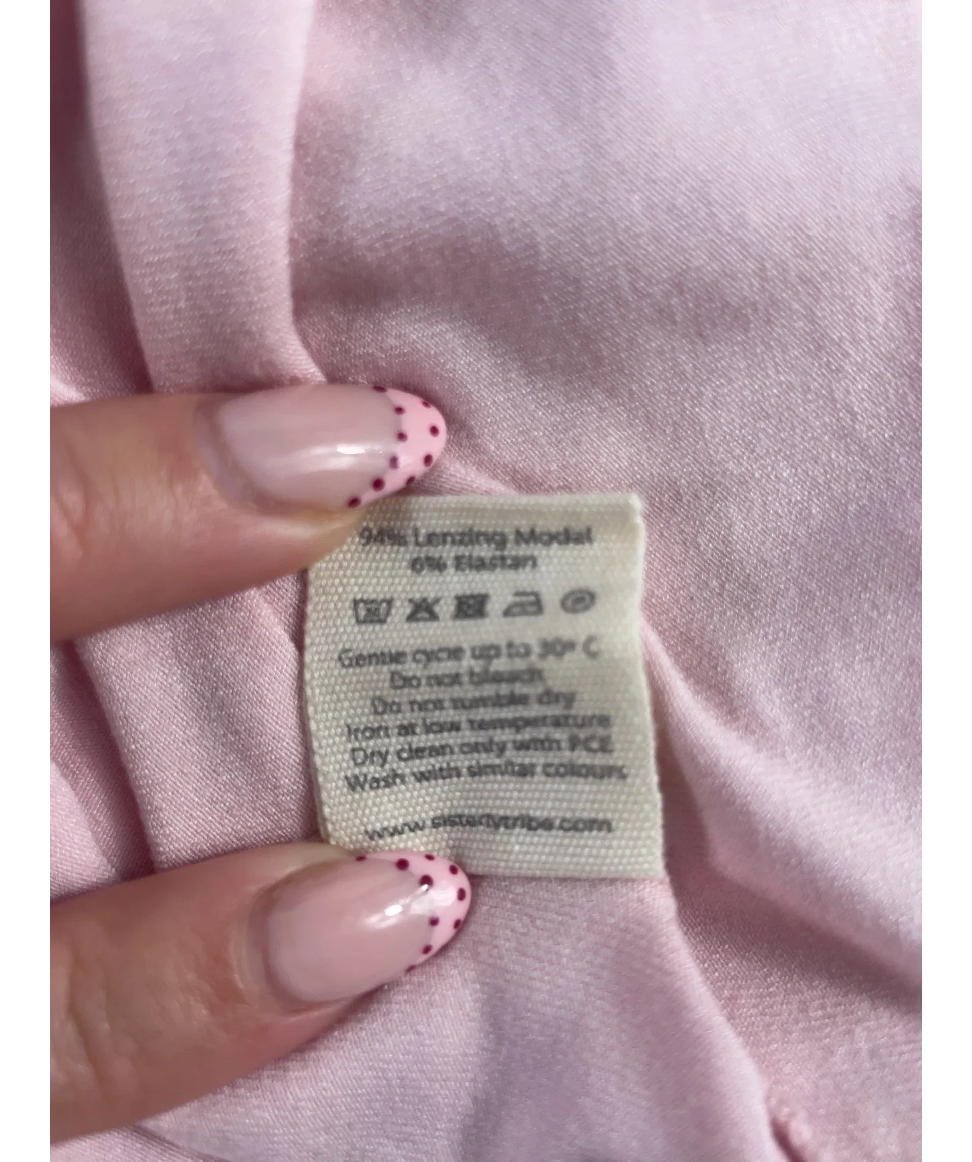 SISTERLY TRIBE Pink Soft Ballet Wrap Top Ballet Slipper pink, size UK M — care label